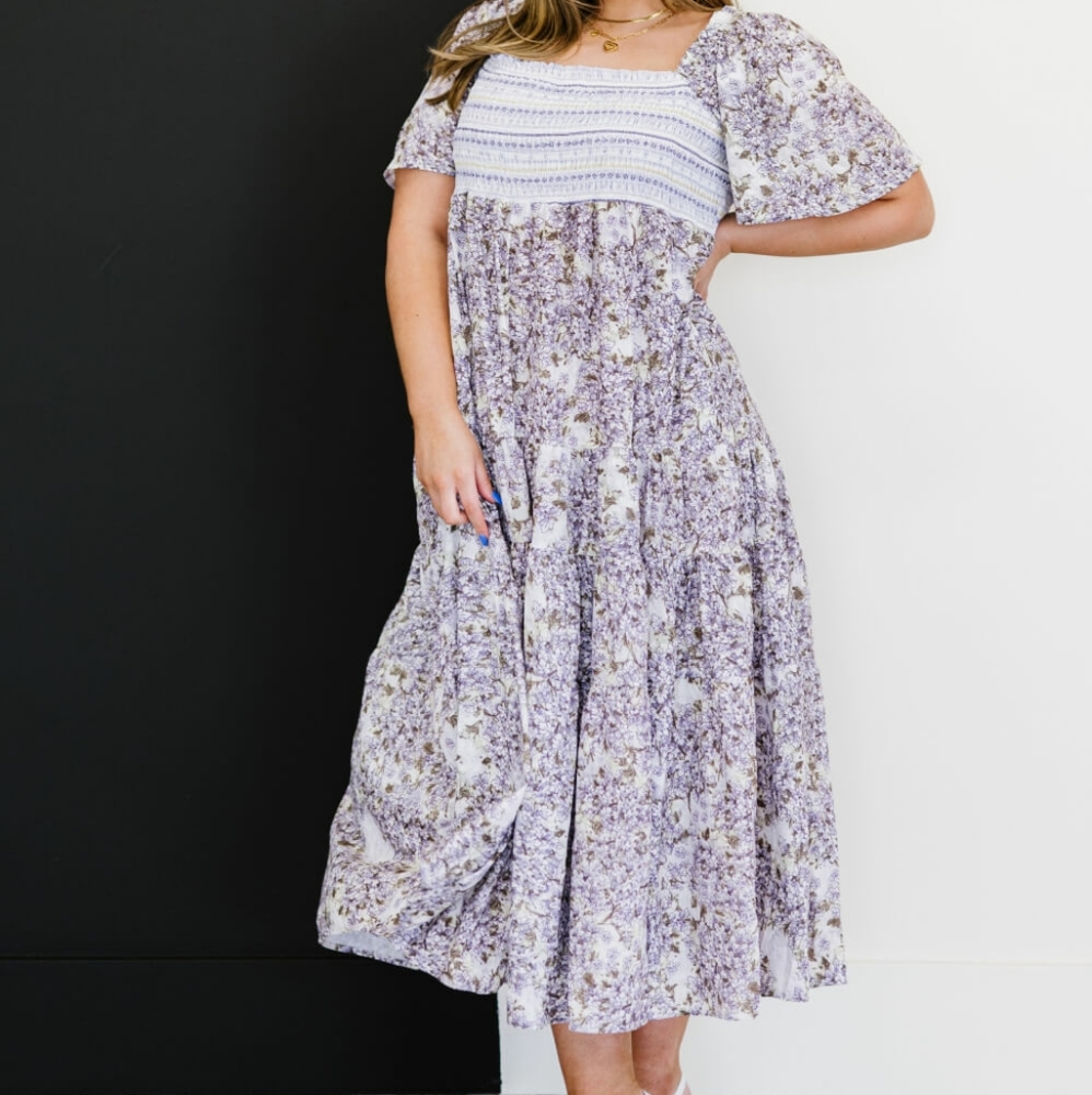 Davi & Dani First Bloom Full Size Run Smocked Dress